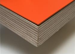 Bordplade forbo linoleum i 40 mm i 4186 orange blast